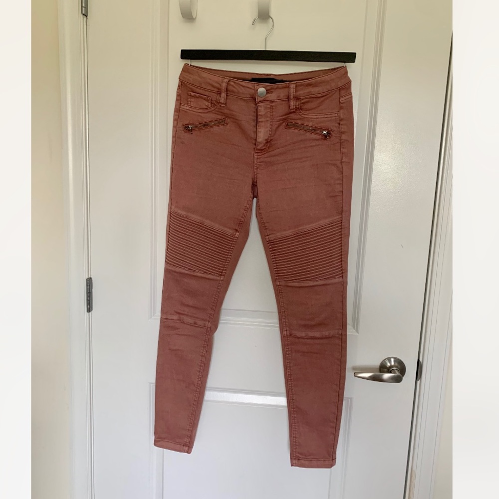 Pink Moto Skinny Jeans Size 6/Size 28